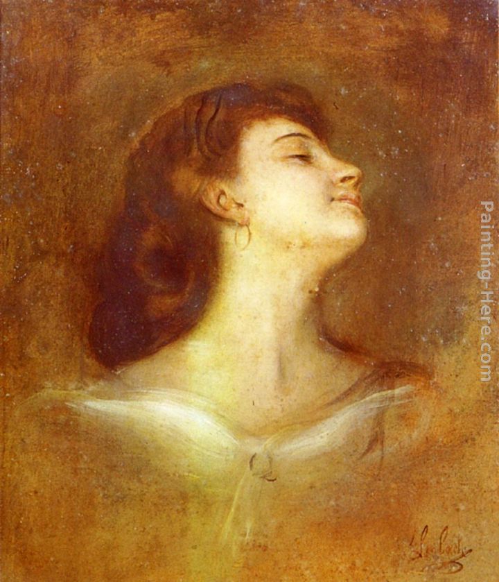 Portrait Of A Lady In Profile painting - Franz von Lenbach Portrait Of A Lady In Profile art painting